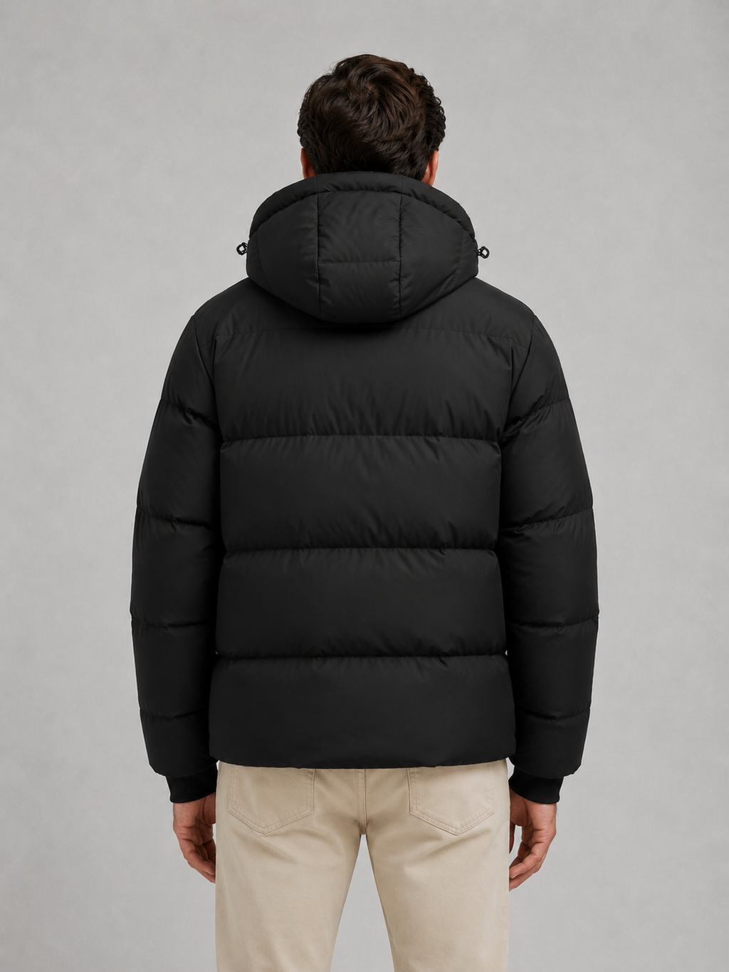 Men's Hooded Puffer Jacket – Padded Winter Coat