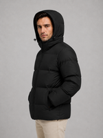 Men's Hooded Puffer Jacket – Padded Winter Coat
