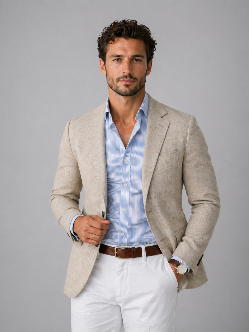 Men’s Knit Blazer – Tailored Smart Casual Elegance