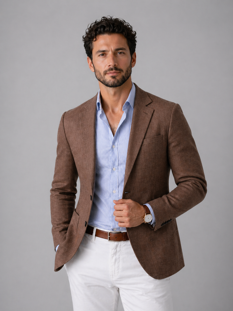 Men’s Knit Blazer – Tailored Smart Casual Elegance