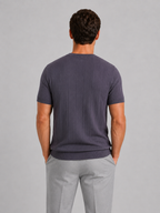 Men’s Knitted T-Shirt – Short Sleeve Crew Neck Shirt