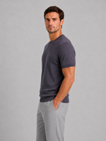 Men’s Knitted T-Shirt – Short Sleeve Crew Neck Shirt