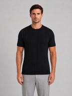 Men’s Knitted T-Shirt – Short Sleeve Crew Neck Shirt