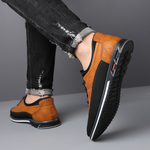Men’s Leather Look Comfort Shoes – Smart Casual Lace-Up Design