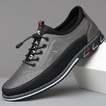 Men’s Leather Look Comfort Shoes – Smart Casual Lace-Up Design