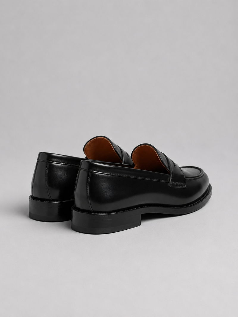 Men’s Leather Penny Loafers – Classic Formal Smart Casual Shoes