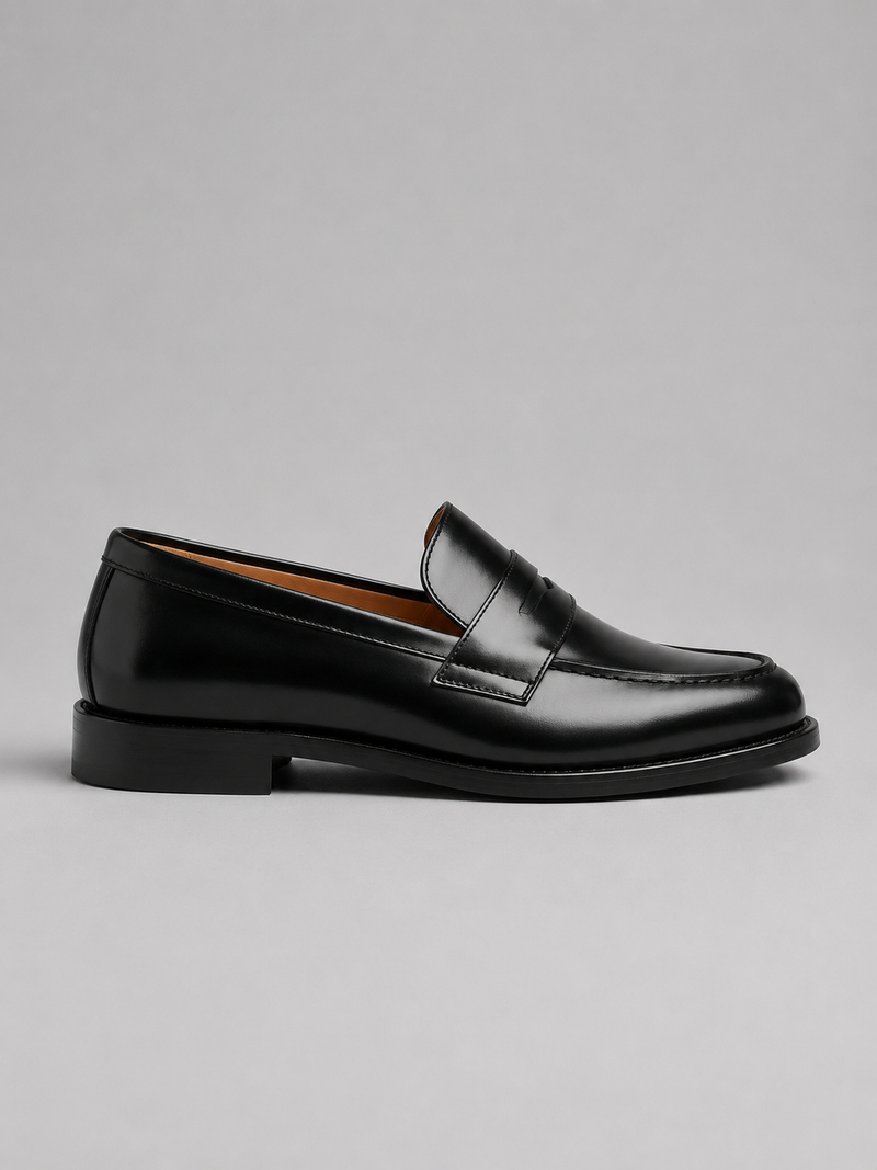 Men’s Leather Penny Loafers – Classic Formal Smart Casual Shoes