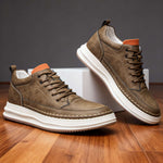 Men’s Leather Trainers – Cushioned Everyday Comfort