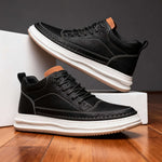 Men’s Leather Trainers – Cushioned Everyday Comfort