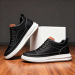 Men’s Leather Trainers – Cushioned Everyday Comfort