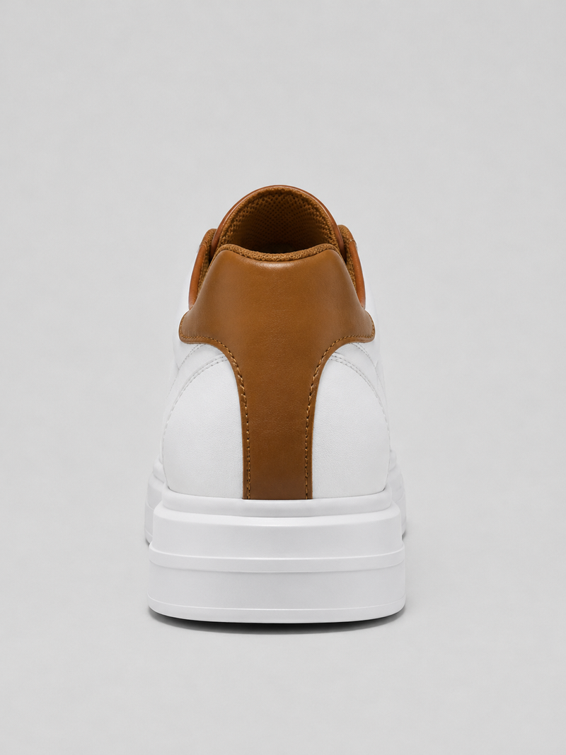 Men's Leather Trainers – Low Top Lace Up Casual Sneakers
