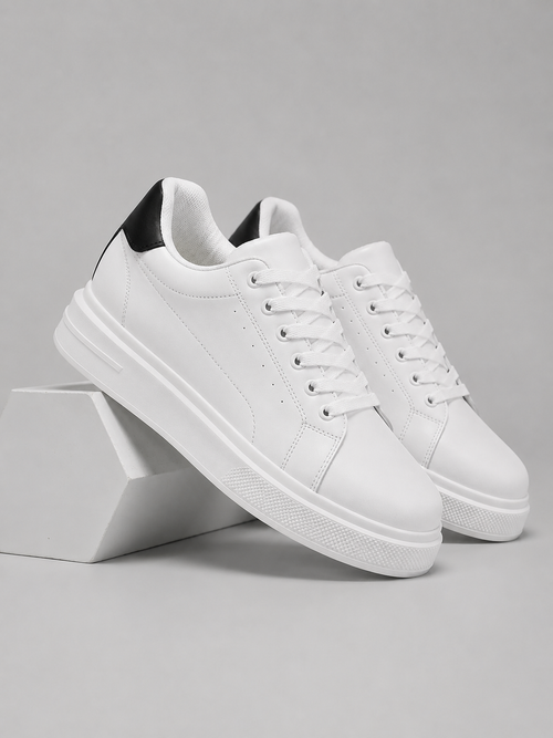 Men's Leather Trainers – Low Top Lace Up Casual Sneakers