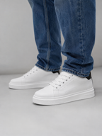 Men's Leather Trainers – Low Top Lace Up Casual Sneakers