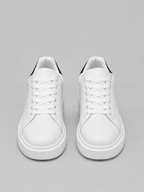 Men's Leather Trainers – Low Top Lace Up Casual Sneakers