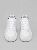 Men's Leather Trainers – Low Top Lace Up Casual Sneakers