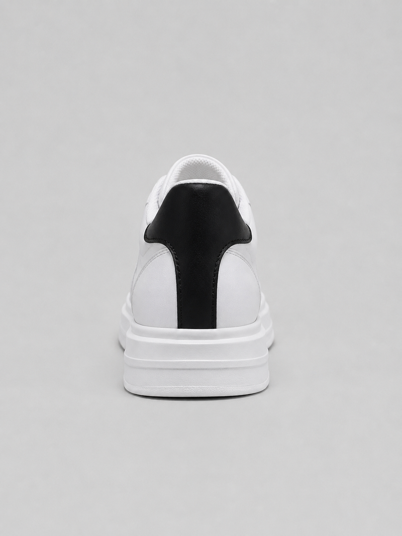 Men's Leather Trainers – Low Top Lace Up Casual Sneakers
