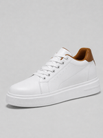 Men's Leather Trainers – Low Top Lace Up Casual Sneakers