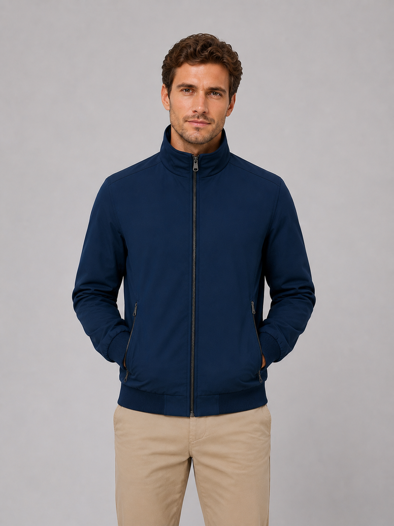 Men’s Lightweight Zip-Up Jacket – Smart Casual Windbreaker