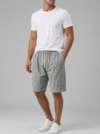 Men’s Linen Look Comfort Shorts – Lightweight Elastic Waist Summer Style