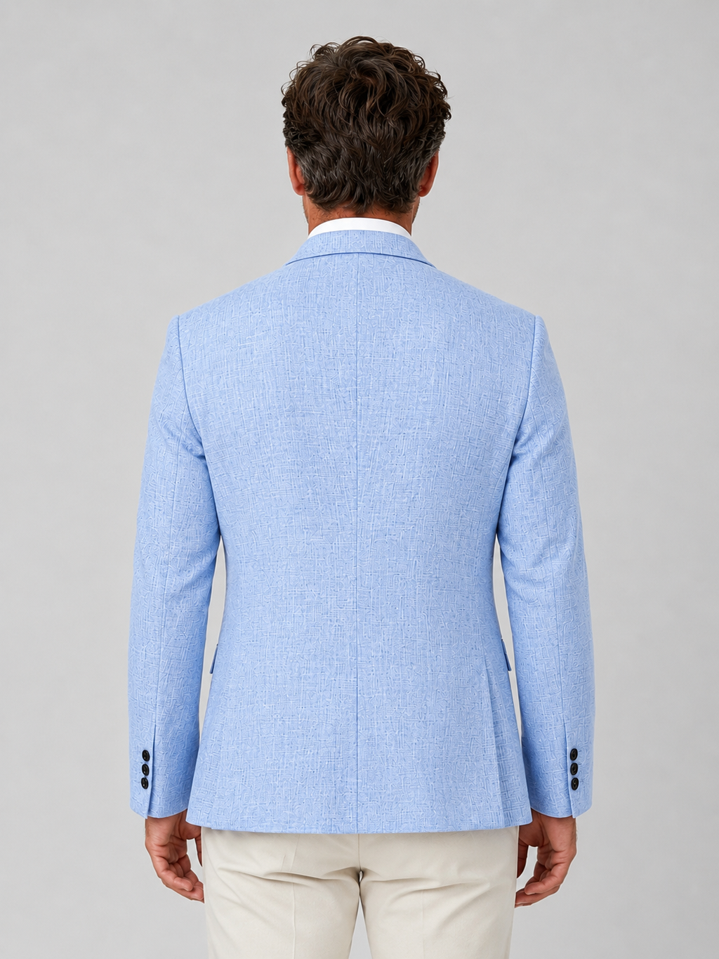 Men’s Linen Look Summer Blazer – Smart Casual Tailored Fit