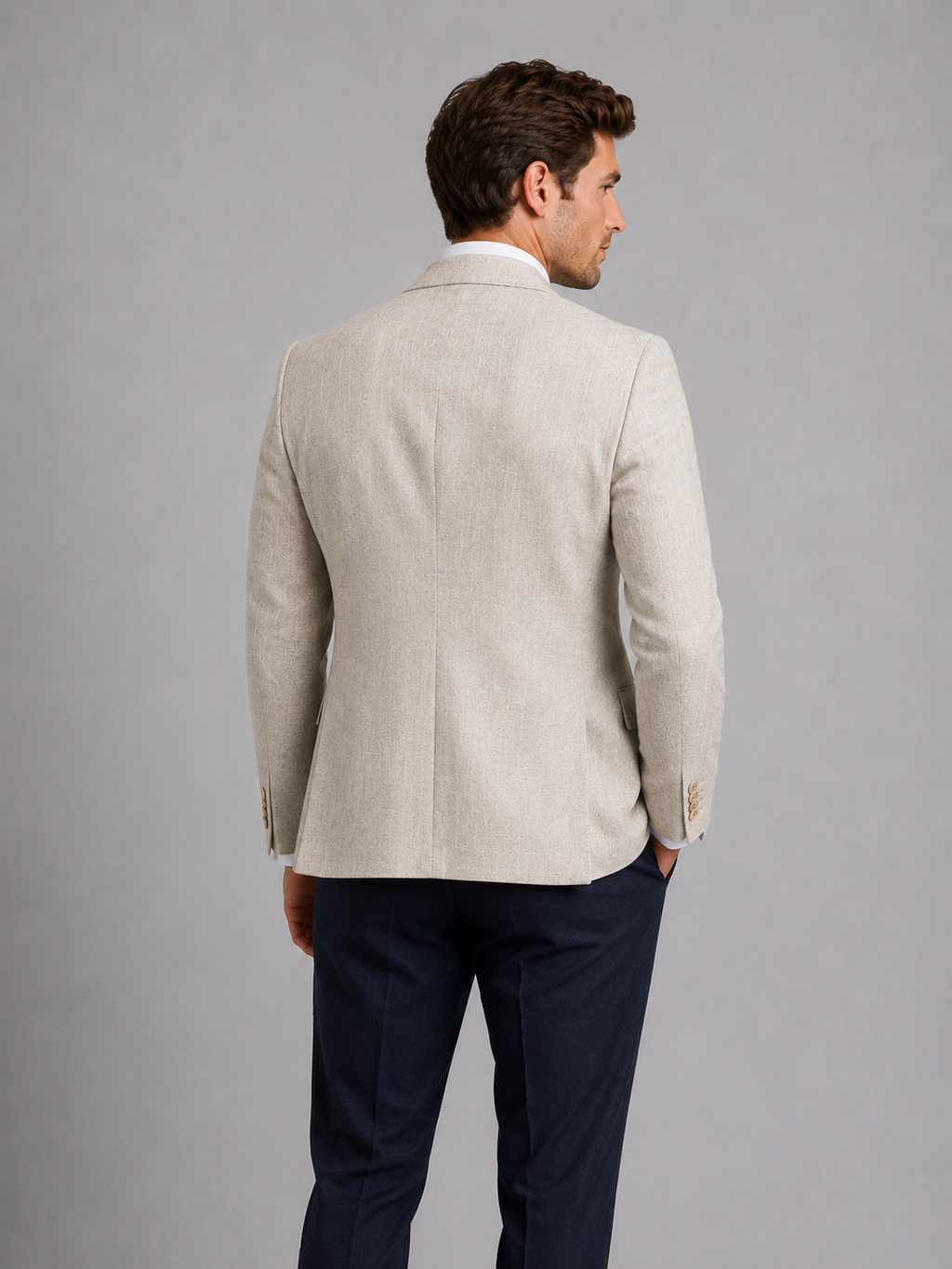 Men’s Linen Look Tailored Blazer – Smart Casual Summer Style