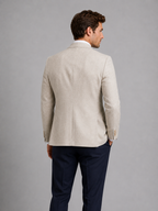 Men’s Linen Look Tailored Blazer – Smart Casual Summer Style