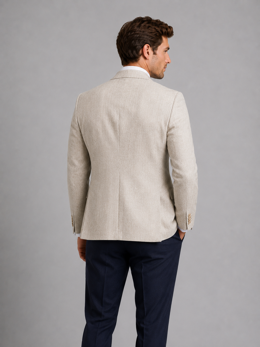 Men’s Linen Look Tailored Blazer – Smart Casual Summer Style