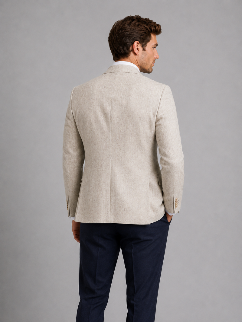 Men’s Linen Look Tailored Blazer – Smart Casual Summer Style