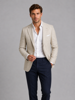 Men’s Linen Look Tailored Blazer – Smart Casual Summer Style