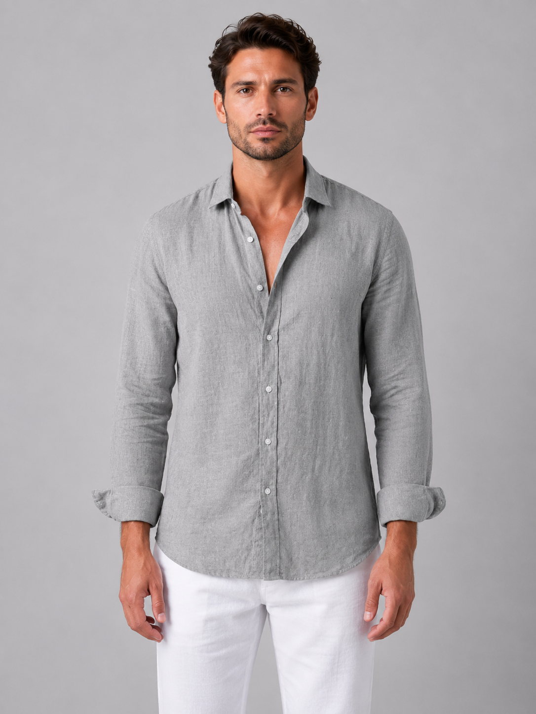 mens summer dress shirts COOFANDY Short Sleeve Button Down Casual Untucked Business Casual Shirt lasting durability Men's Linen Look Button-Up Shirt