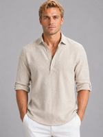 Men's Linen Look Long Sleeve Shirt – Relaxed Summer Style