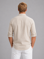 Men's Linen Look Long Sleeve Shirt – Relaxed Summer Style