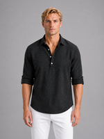 Men's Linen Look Long Sleeve Shirt – Relaxed Summer Style
