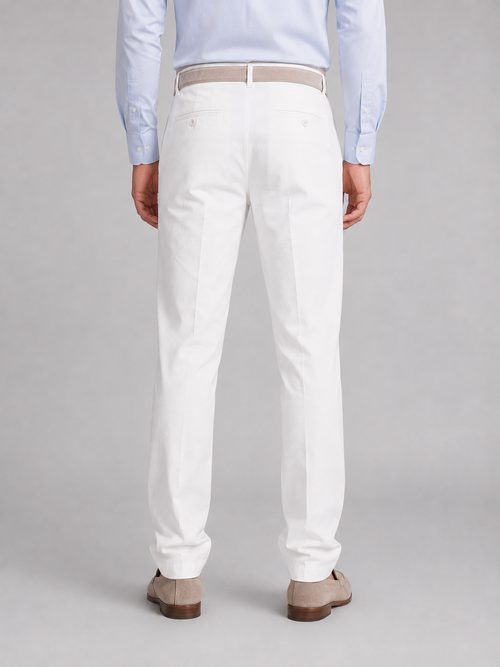 Men's Linen Look Straight Leg Trousers – Smart Relaxed Fit