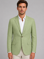 Men’s Linen Look Summer Blazer – Smart Casual Tailored Fit