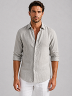 Men’s Linen Look Summer Shirt – Relaxed Fit Button-Up
