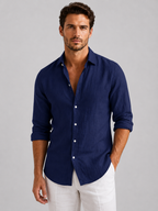 Men’s Linen Look Summer Shirt – Relaxed Fit Button-Up