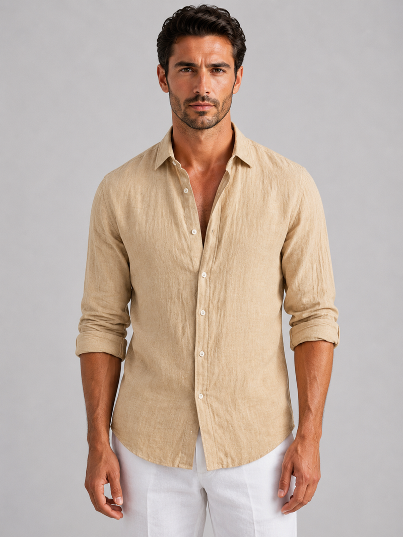 relaxed fit dress shirt men Ymosrh Long Sleeve Shirts for Men, Men's Dress Shirt Solid Color Slim Fit Casual Business Formal Button Down Shirts Young Mens Shirts White Shirt Dress Shirts Men Cotton Shirts Work (L, Dark