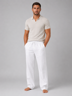 Men’s Linen Look Trousers – Relaxed Summer Fit
