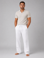 Men’s Linen Look Trousers – Relaxed Summer Fit