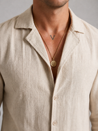 Men’s Linen Look Shirt and Trousers Set – Relaxed Summer Style