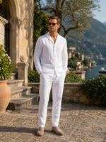 Men’s Linen Look Shirt and Trousers Set – Relaxed Summer Style