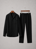 Men’s Linen Look Shirt and Trousers Set – Relaxed Summer Style