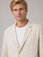Men's Linen Style Summer Set – Relaxed Blazer & Trousers Suit