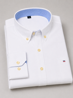 Men’s Long Sleeve Cotton Shirt – Regular Fit Smart Casual Dress Shirt