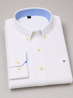 Men’s Long Sleeve Cotton Shirt – Regular Fit Smart Casual Dress Shirt
