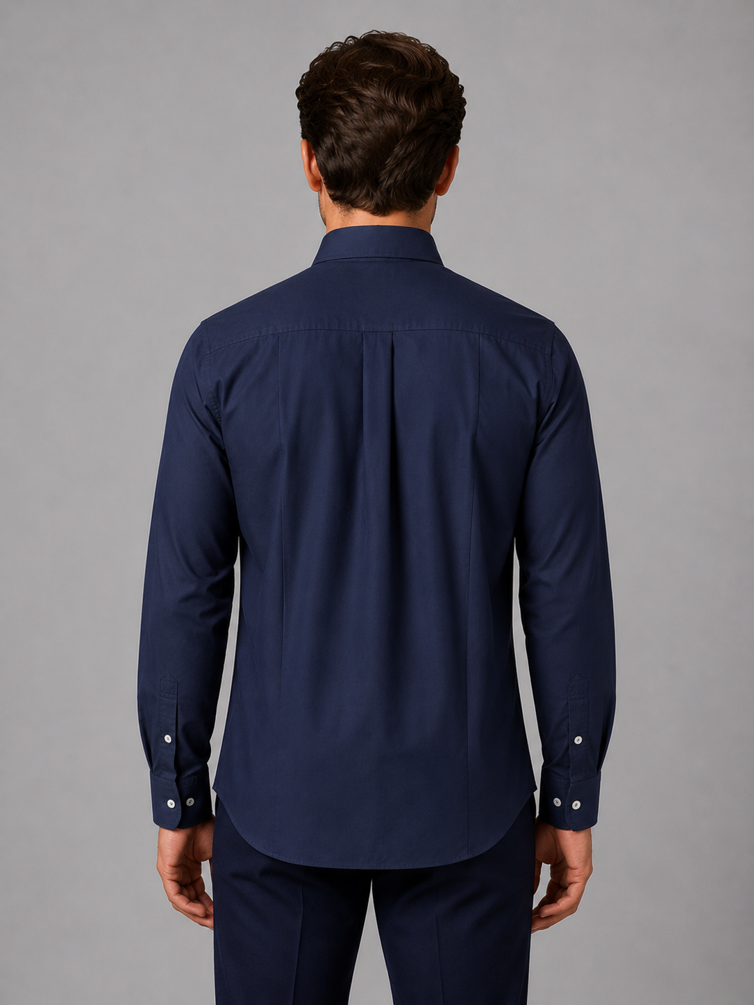 Men’s Long Sleeve Shirt – Button Down Collar Smart Casual Style