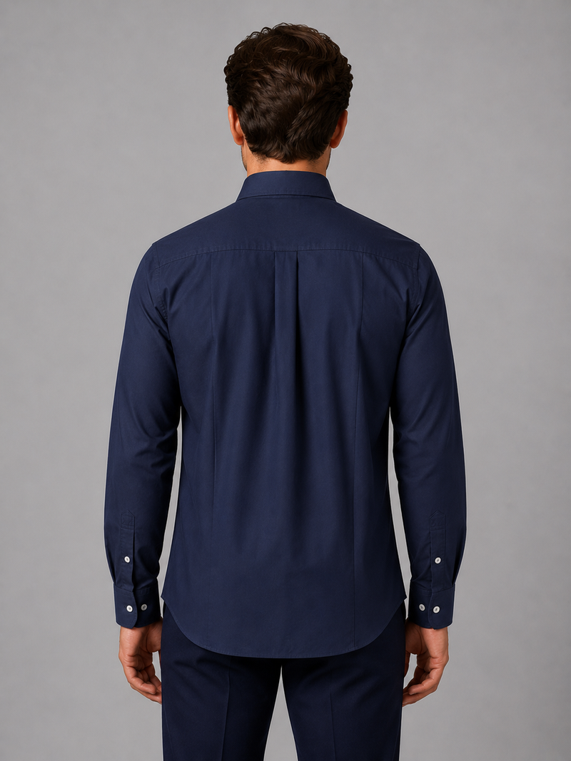 Men’s Long Sleeve Shirt – Button Down Collar Smart Casual Style