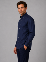 Men’s Long Sleeve Shirt – Button Down Collar Smart Casual Style