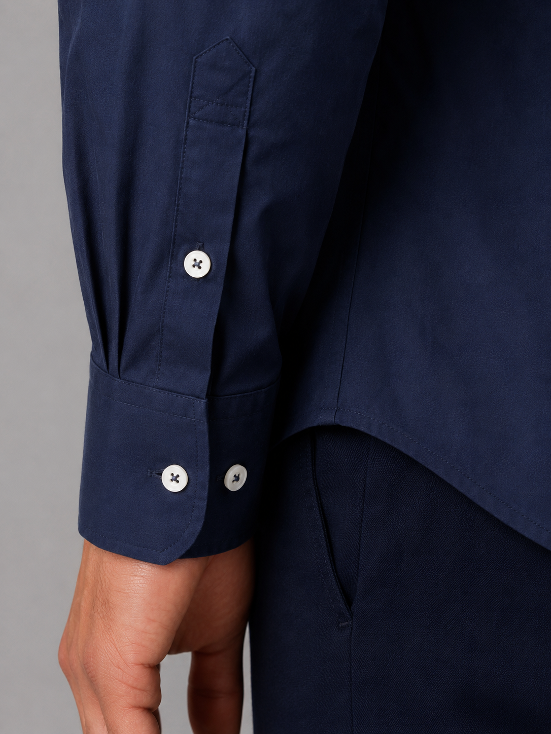 Men’s Long Sleeve Shirt – Button Down Collar Smart Casual Style